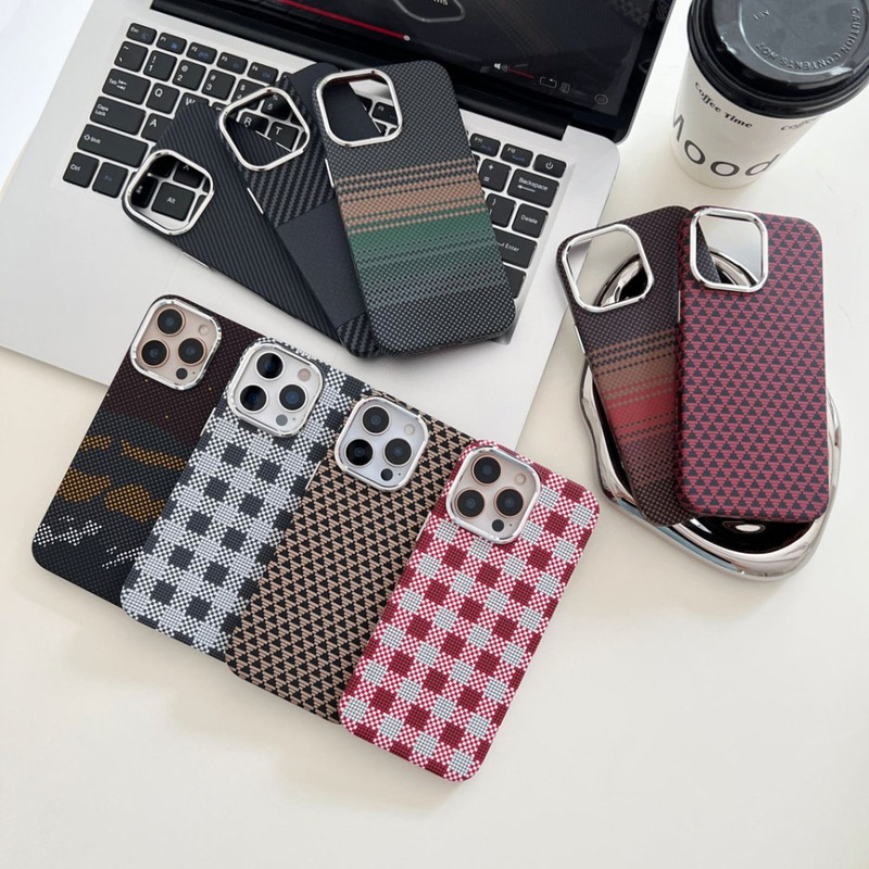 凯夫拉碳纤维纹适用iPhone17手机壳五金鹰眼超薄肤感苹果16保护套|undefined