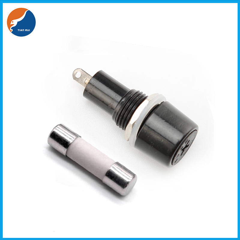 op520保险丝座 十字型内装保险管5*20 OP530面板安装保险丝座