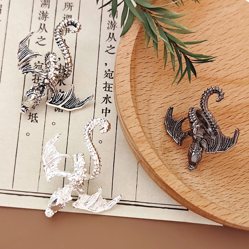DIY bracelet string bead dragon ring winding dragon running ring dragon bead ring ancient silver alloy matching beads Xizang silver bead accessories DIY bracelet string bead dragon ring winding dragon running ring dragon bead ring ancient silver alloy matching beads Xizang silver bead accessories
