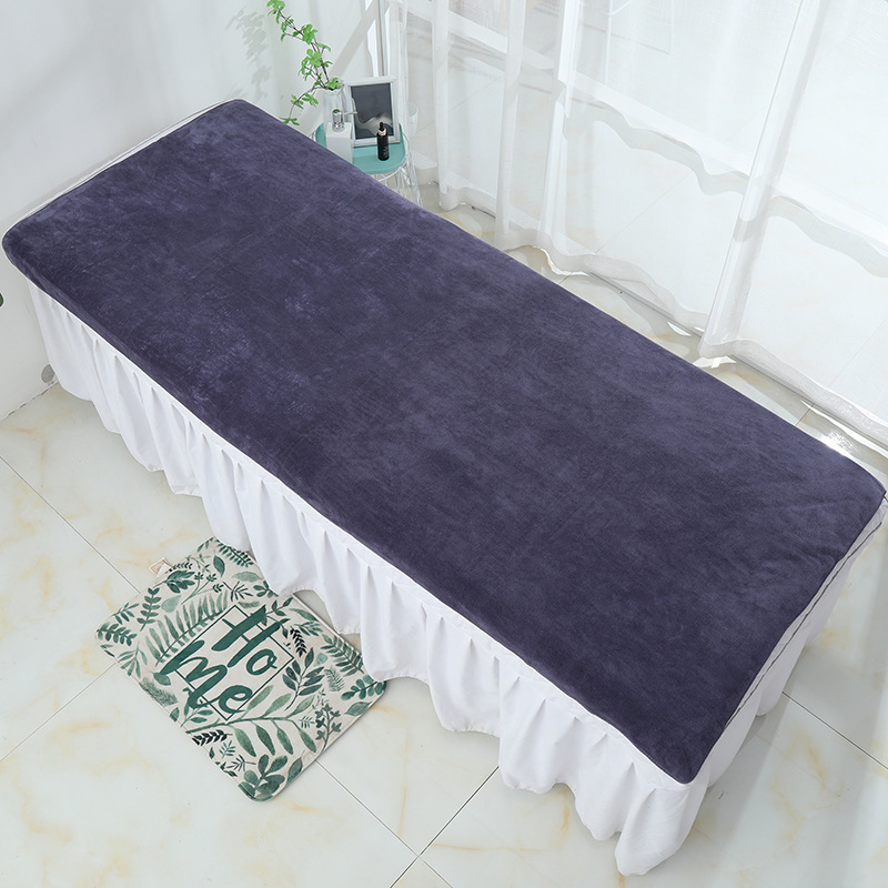 High-end beauty salon bed towel lock edge large bath towel massage bed sheet absorbent thick soft large towel wholesale generation