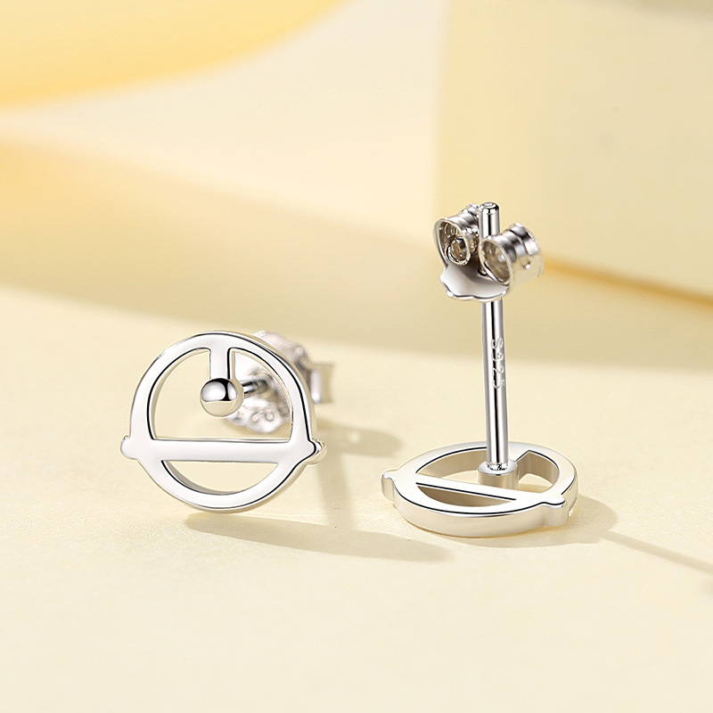 Pendientes de plata esterlina s925 lindo Bell jingle pendientes 925 aguja de plata al por mayor Corea del Sur simple joyería al por mayor