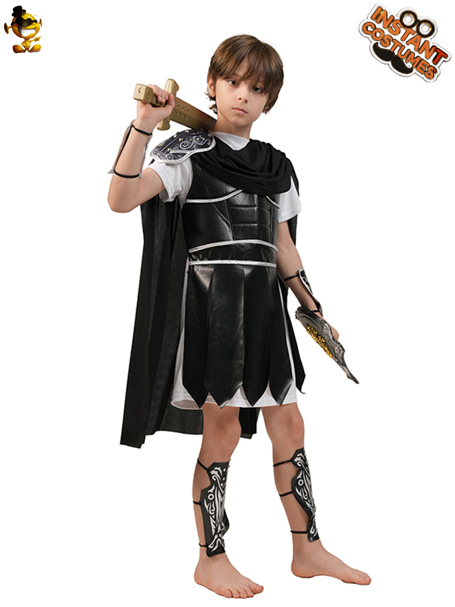 Halloween pequeño niño disfraz de samurai romano niño guerrero romano espectáculo de escenario niño disfraz de fiesta