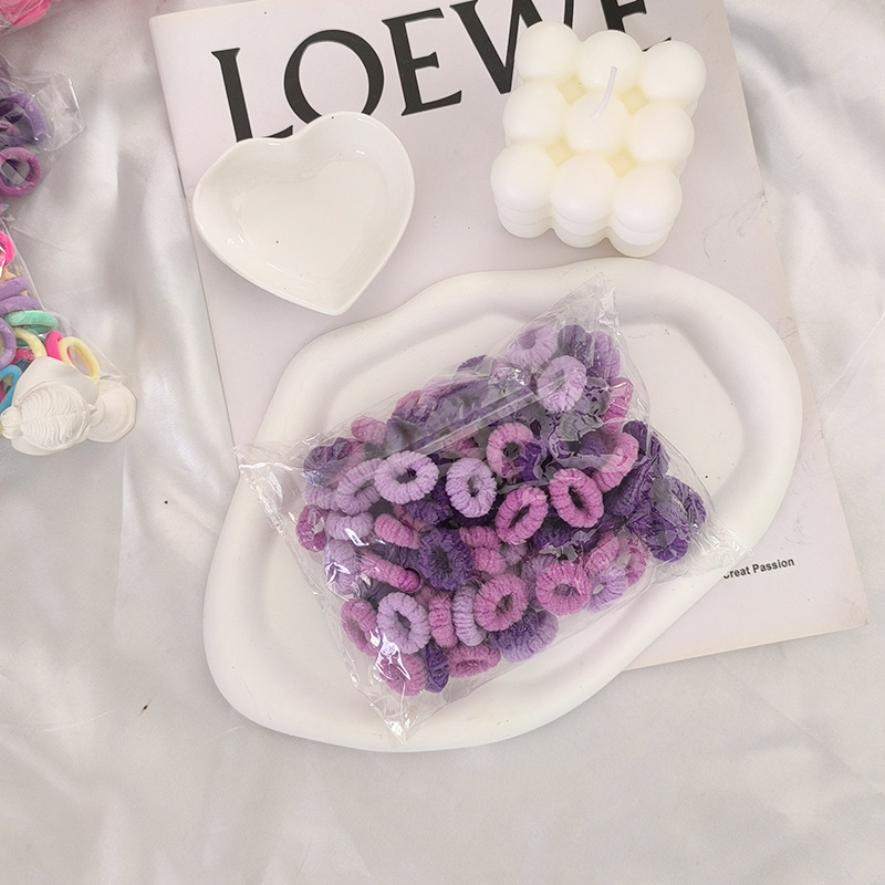 Solo al por mayor cuerda de pelo negro banda de pelo femenino estilo coreano alta elasticidad no duele el pelo banda de goma corbata alta Cola de Caballo accesorios para el cabello del bebé