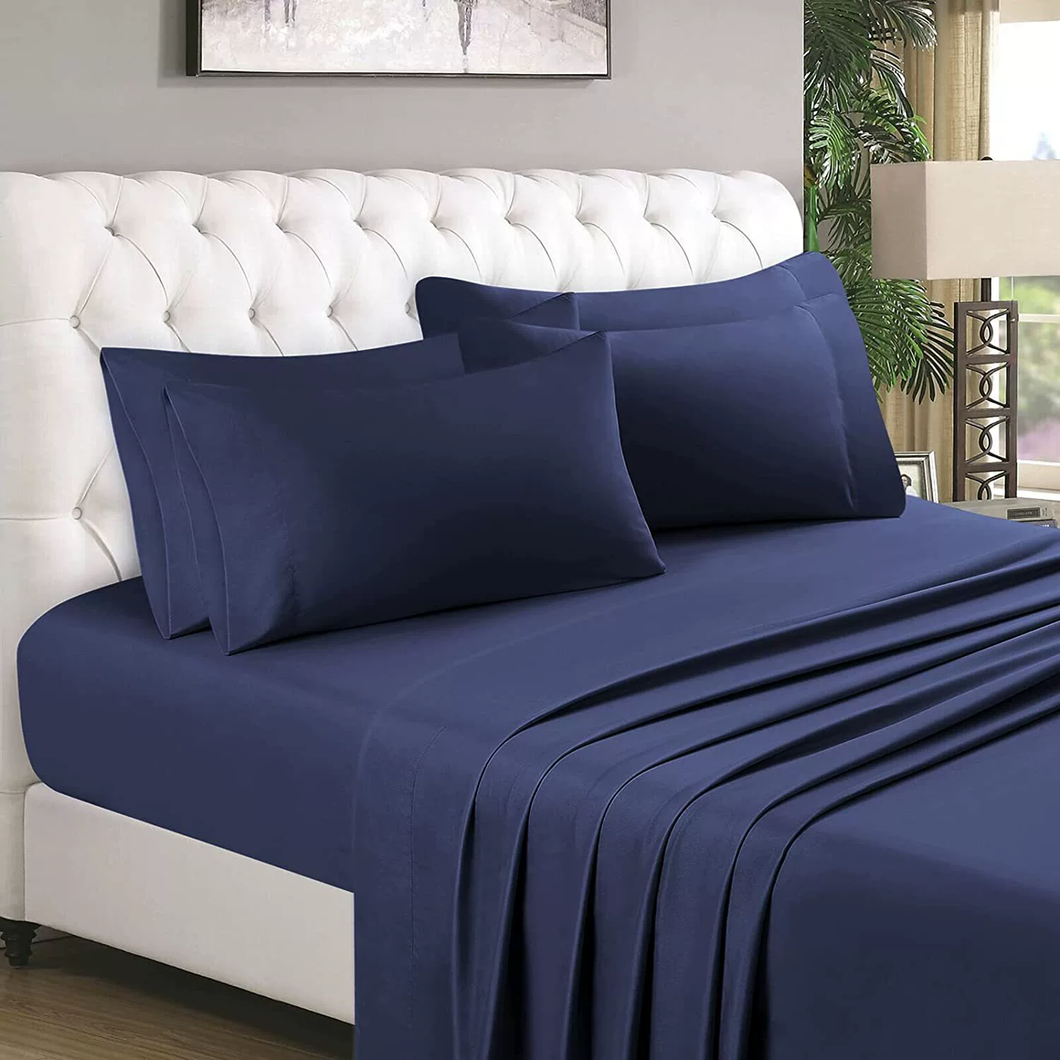 Bedding (Amazon) 4-Piece Set — Sheet, Pillowcase & Bedspread, Multiple Colors, Twin–King