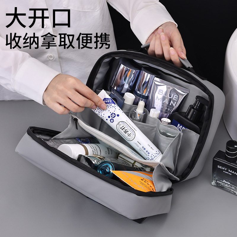 Bolso de lavado nuevo transfronterizo para hombres en viajes de negocios, bolsa de cosméticos de viaje de gran capacidad de separación seca y húmeda de alta gama, bolsa de almacenamiento impermeable