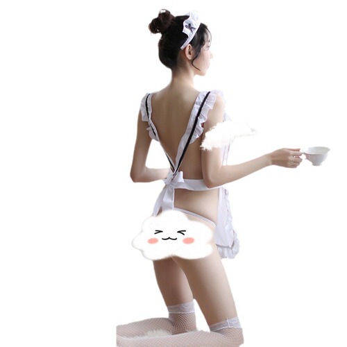 Sexy lingerie, halter neck, long skirt, lace see-through dress, one-piece women's pajamas, uniform, tempting nightgown, drop shipping