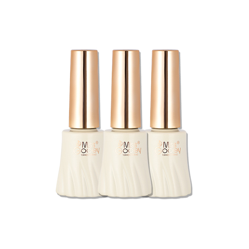 Esmalte de uñas desnudo doméstico pegamento 2024 nuevo hielo transparente blanco tres colores traje conjunto completo para salón de uñas