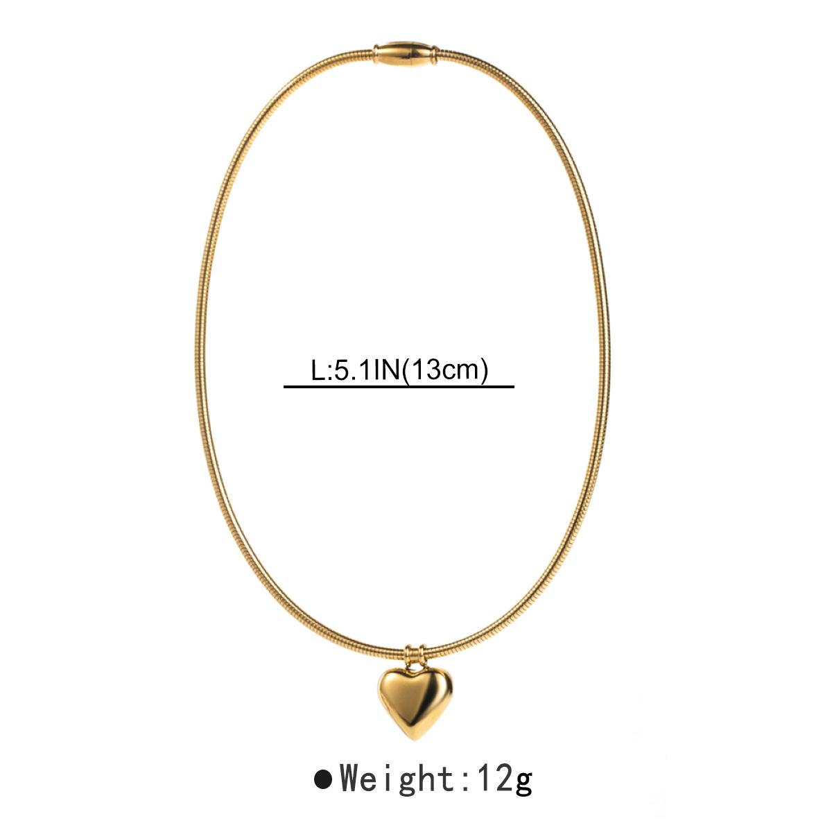 Titanium steel vacuum furnace electroplating bent pipe necklace, female magnetic suction elastic snake bone chain collar_voghion.com
