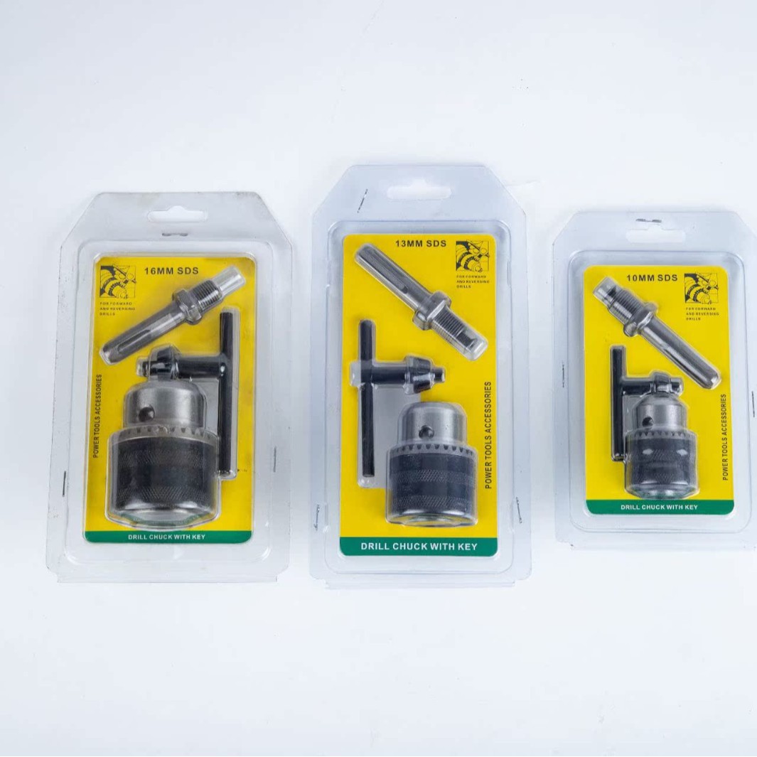 普世机械 1.5-10MM 1/2泡盒三件套包装扳手钻夹头