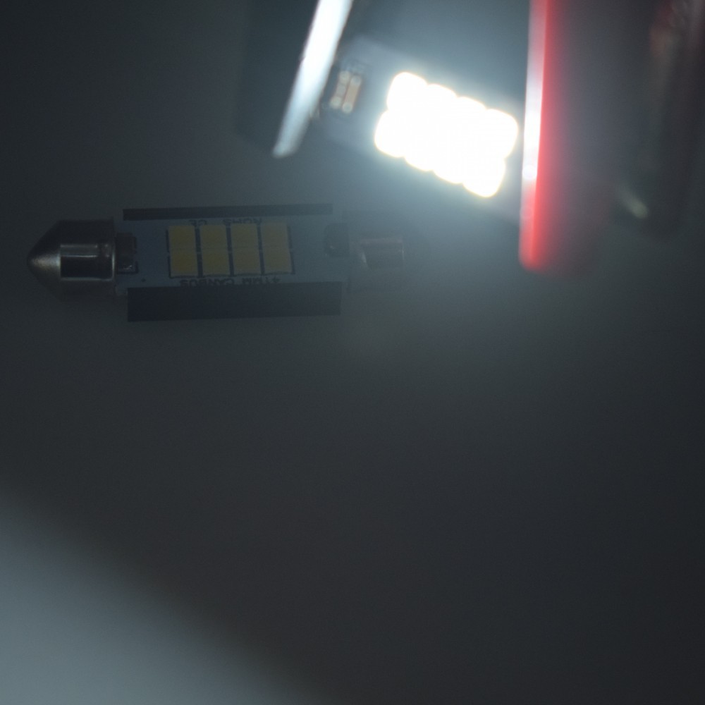 Decoding Wide Voltage LED 2835 4 6 8 Lights Festoon 29-41MM 12-24V