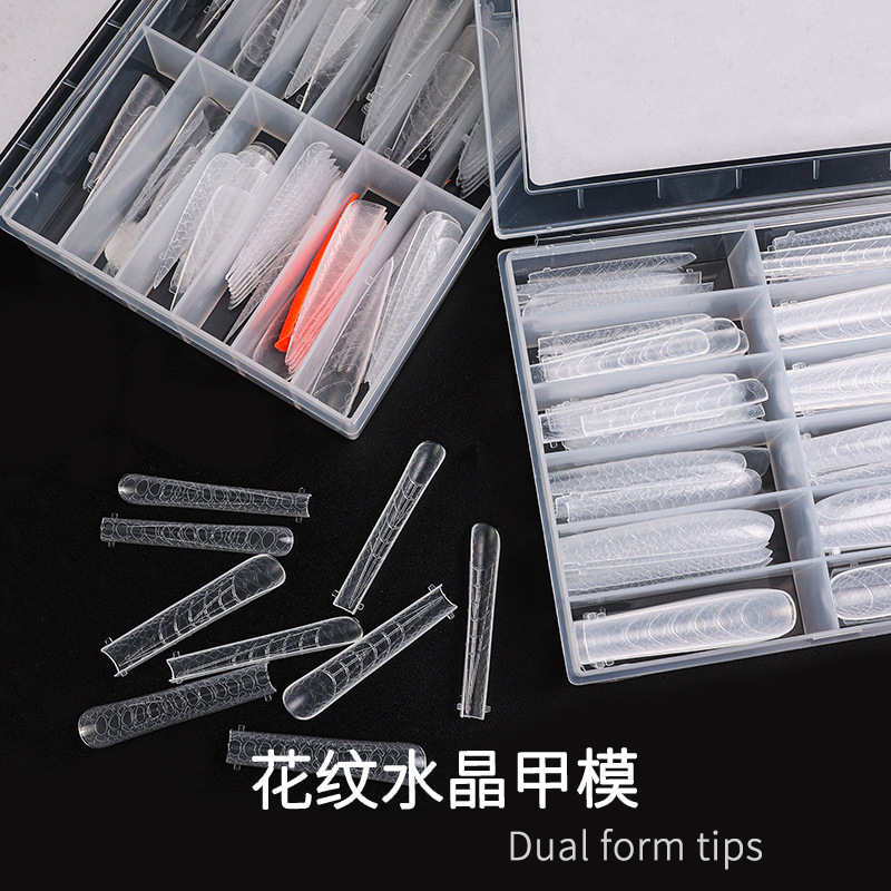 Transfronterizo manicuría cristal uña molde con escala uña molde extensión de uña serpiente uña molde DIY uña fototerapia