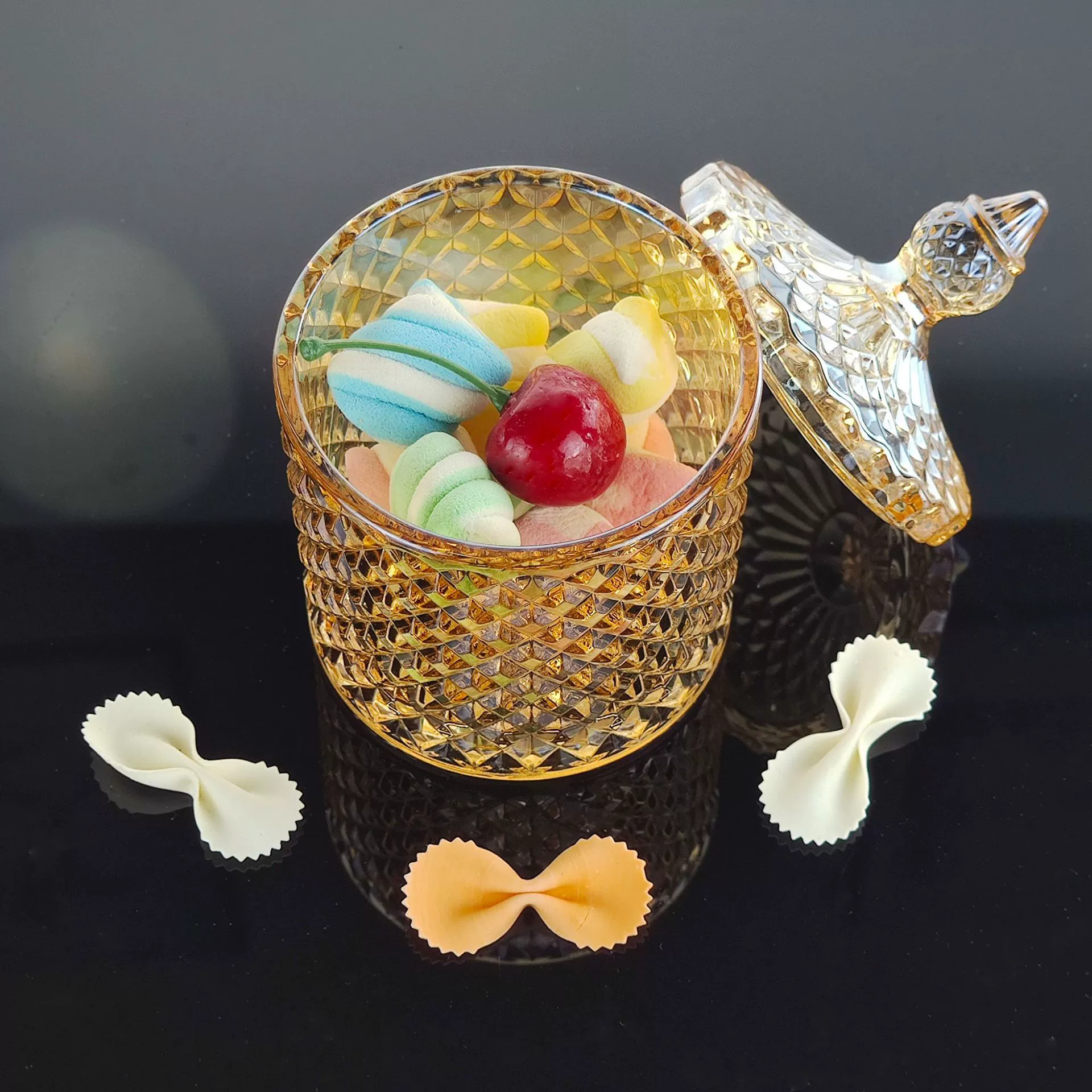 Бытовая креативная юрта, витражная банка для конфет, европейский стиль, контейнер для ароматерапевтических свечей, сахарница, серия