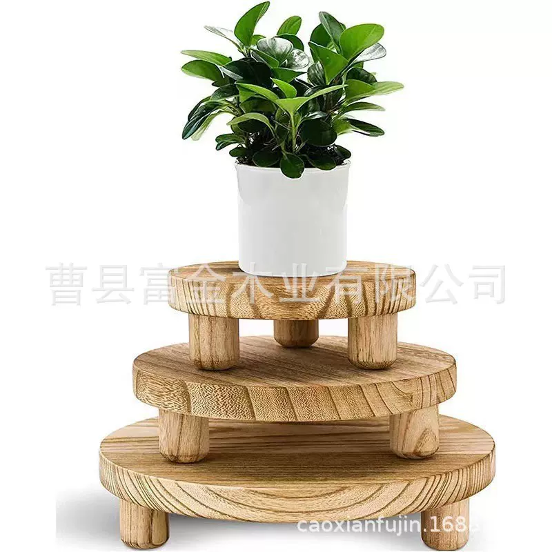 木制底座摆件木制小凳子圆形底座创意浴室洗漱品香薰蜡烛底托