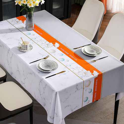 Wholesale Japanese ginkgo ball tablecloth, Instagram style, waterproof, oilproof, heatproof coffee table cloth, gauze fabric, cross-border trade