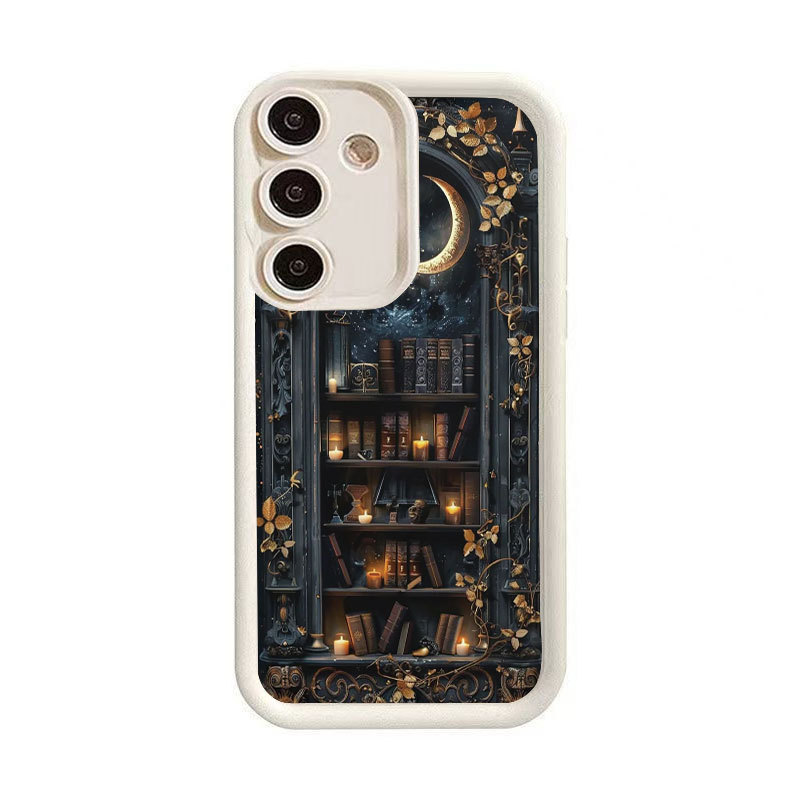 月亮书架适用SamsungA73手机壳三星Galaxy S25plus复古A71全包S24|undefined