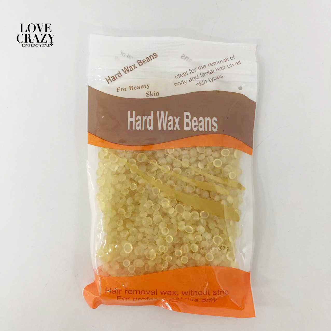Amor loco de alta calidad cera frijol cera de abejas cera frijol depilación cera frijoles antiadherente pan sin residuos