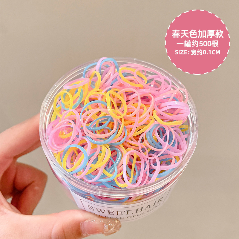 Caricatura encantadora anillo de pelo pulgar no daña el cabello de los niños correa de correa pequeña cuerda de cabello para niñas cuerda de cabello