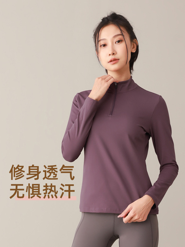 Ropa de yoga de primavera para mujer, tops de fitness de manga larga, nueva ropa de correr de secado rápido, ropa deportiva de entrenamiento ajustada para mujer, en stock