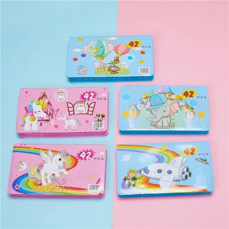 145 caja de aluminio de doble capa, bolígrafo de acuarela, juego para niños, herramienta de dibujo, caja de regalo de pintura, pintura de arte, juego completo de lujo