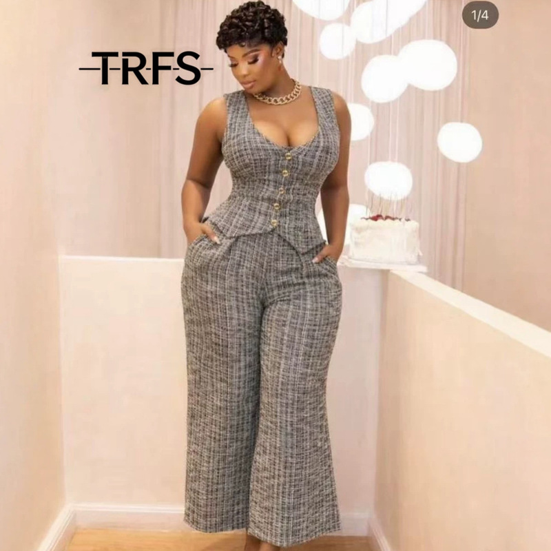 26 New Summer Style Jacket, Vest, and Pants Set, Chanel-Style Tweed Suit, Slim Fit, Waist-Cinching, Sexy Formal Wear