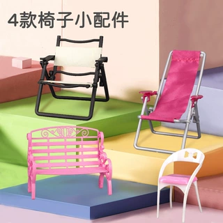 仿真微缩折叠椅场景摆件公园椅靠背椅沙滩椅手机支架玩具配件跨境