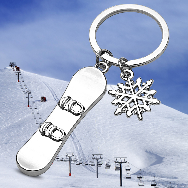 Yiwu Winter Ski Keychain Snow Athlete Pendant Sled Competition Small Gift Sports Meeting Key