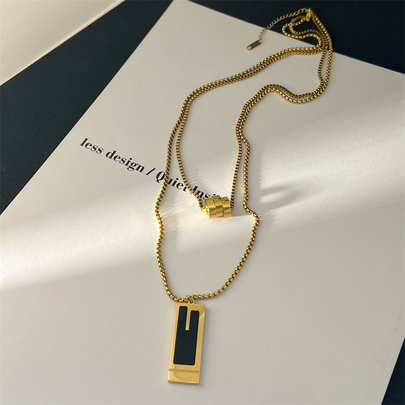 Collana minimalista a doppio strato donna gioiello moda_voghion.com