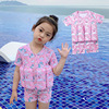 children printing buoyancy Swimsuit girl Swimwear Sunscreen Conjoined baby Swimming Early education Float wholesale