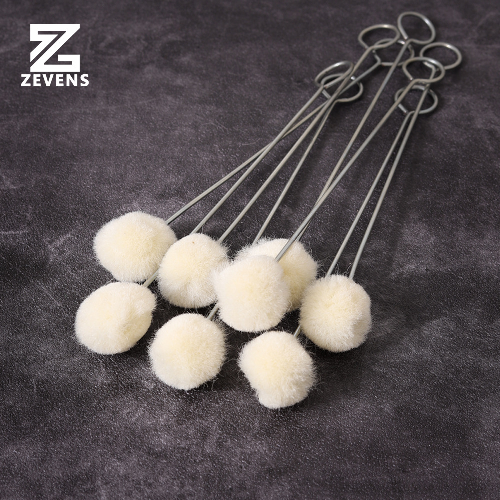 Wool ball brush Dye coloring Bed skin edge treatment Handmade DIY leather treatment tool coloring Wool ball 4