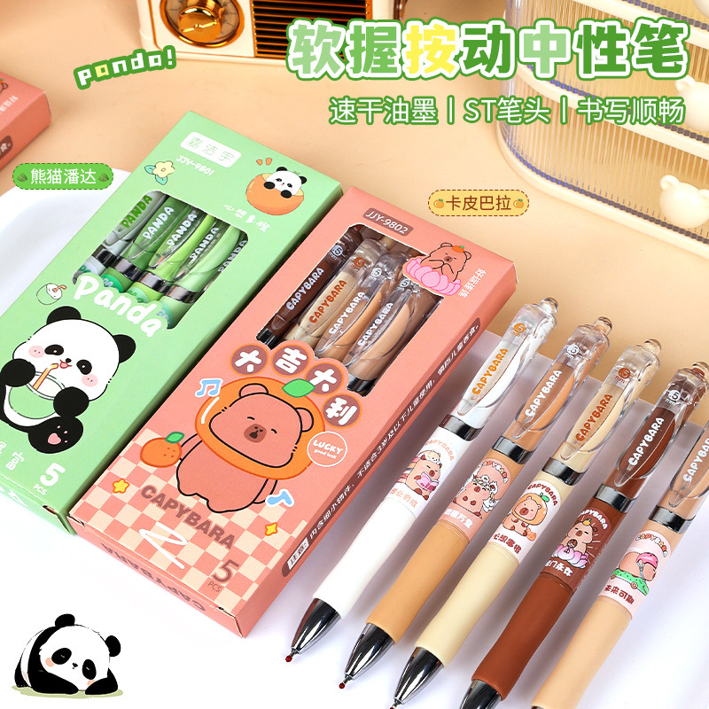 Bolígrafo de presión Kapibala Bolígrafo de firma de secado rápido Panda de alto valor st head 0.5 bolígrafo de góner al por mayor