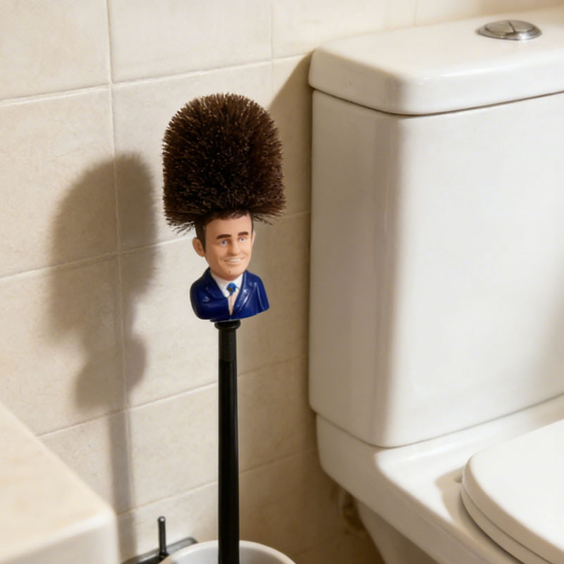 Cepillo de inodoro creativo con base, escobilla decorativa para baño