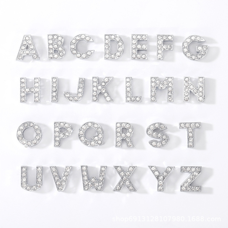 8Mma-Z Diamond English Letter Jewelry Capital Letter DIY Accessories Necklace Pendant Personalized Bracelet DIY Accessories
