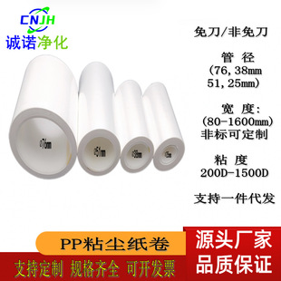 Knife-Free Pp Dust Paper Roll Customized Wholesale Pipe Diameter 25-76mm Width 80-1600mm Sticky 200-1500D