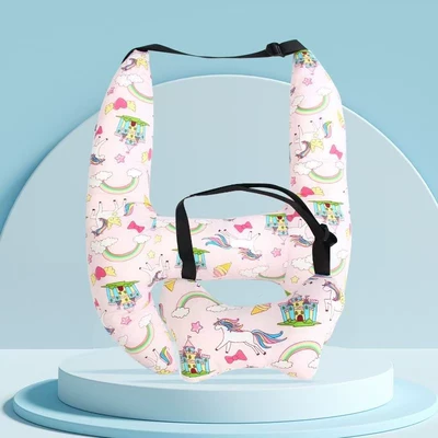 Pillow, Rear Seat Pillow, Headrest - rainbow-unicorn-neck-pillow