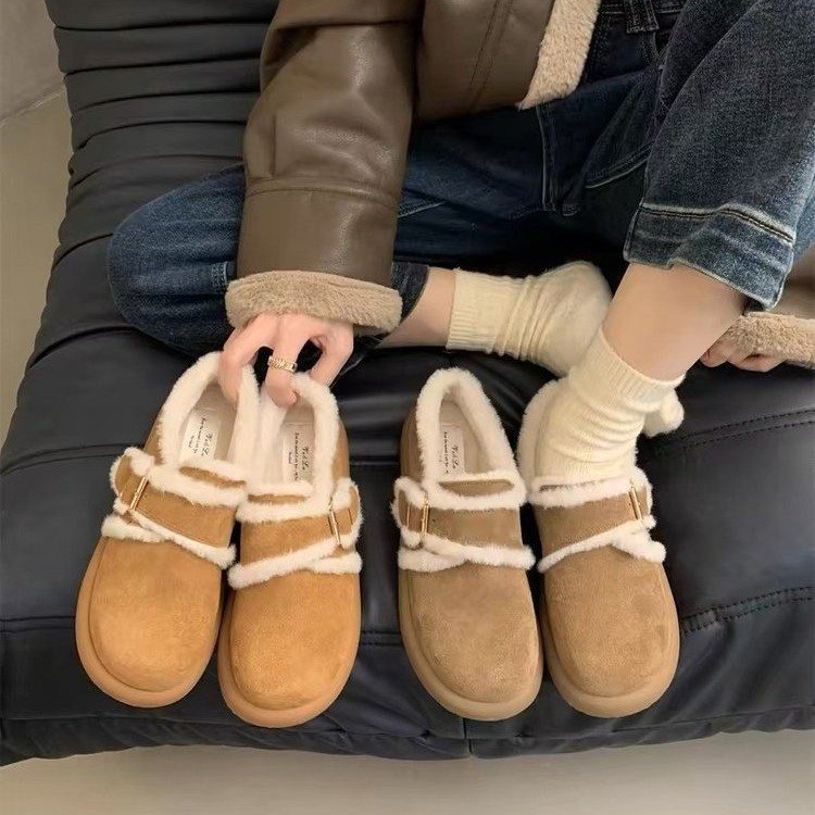 20 25秋冬新款外贸厚底女加绒勃肯鞋雪地鞋加厚棉鞋女鞋跨境