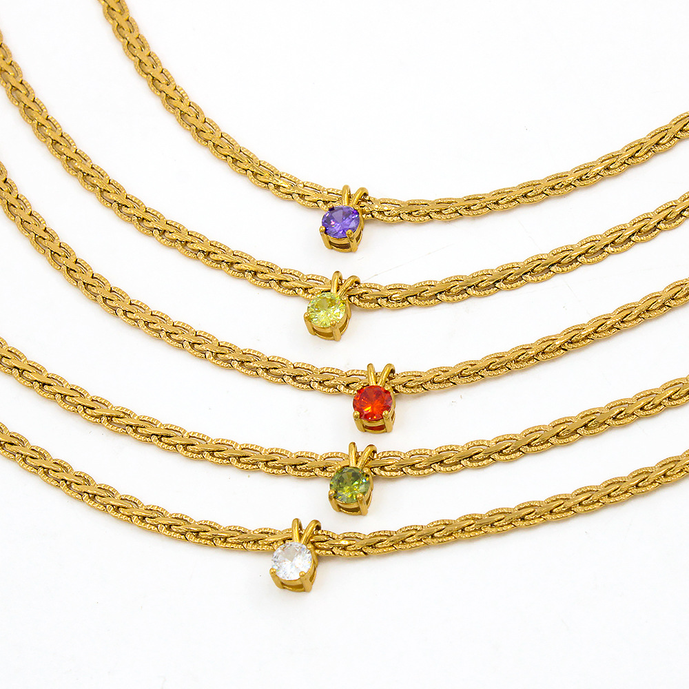 Fashion Flower Copper Chain Pendant Necklace 1 Piece