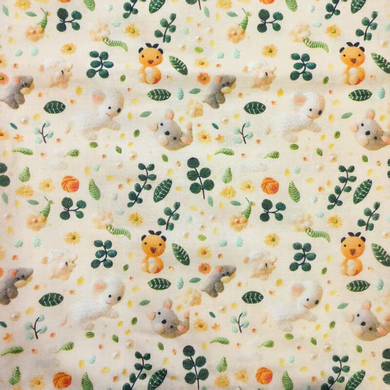 3D Double Gauze Baby Plain Cotton Printed Printed Fabric Baby Clothing Home Wear Fabric