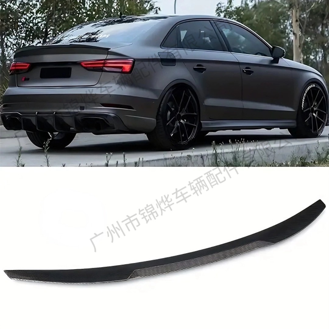 Suitable for 2014-2020 Audi A3 8V A3L Modified Rear Wing Blade Style Fixed Wind Pressure Wing Rear Spoiler Decoration