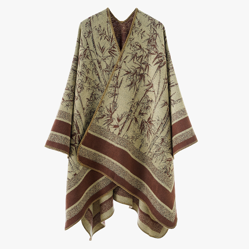 Nuevo estilo de impresión de tinta universal otoño invierno jacquard bufandas de doble cara de moda de cachemira