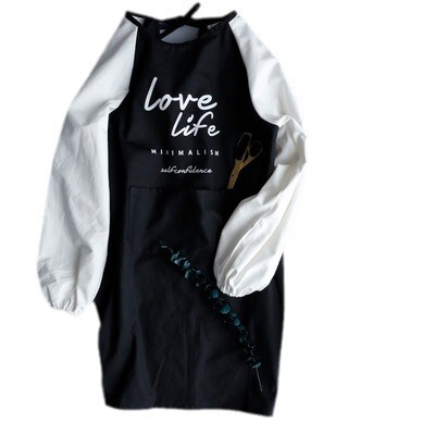 Minimalist Style New Kitchen Household Full Body Apron, Hotel Milk Tea Shop Solid Color Long Sleeve Apron, Foreign Trade Wholesale