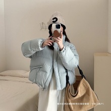 欧洲站2025冬鹅绒服女短款小个子立领白鹅绒外套90绒子含量显瘦厚