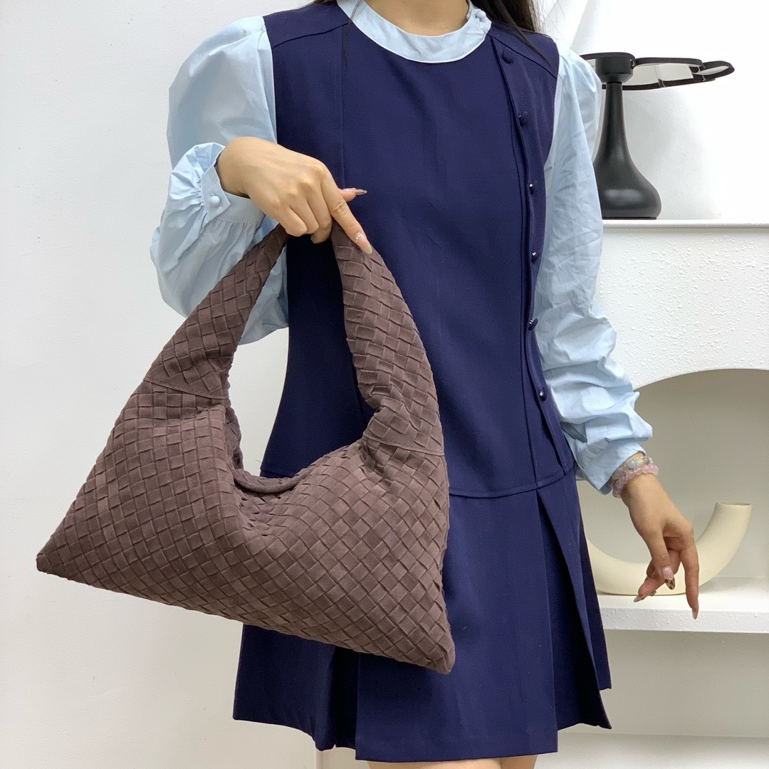 2024 Autumn/Winter New Genuine Leather Suede Women's Bag Large Capacity Hobo Shoulder Handbag - Thumbnail 2