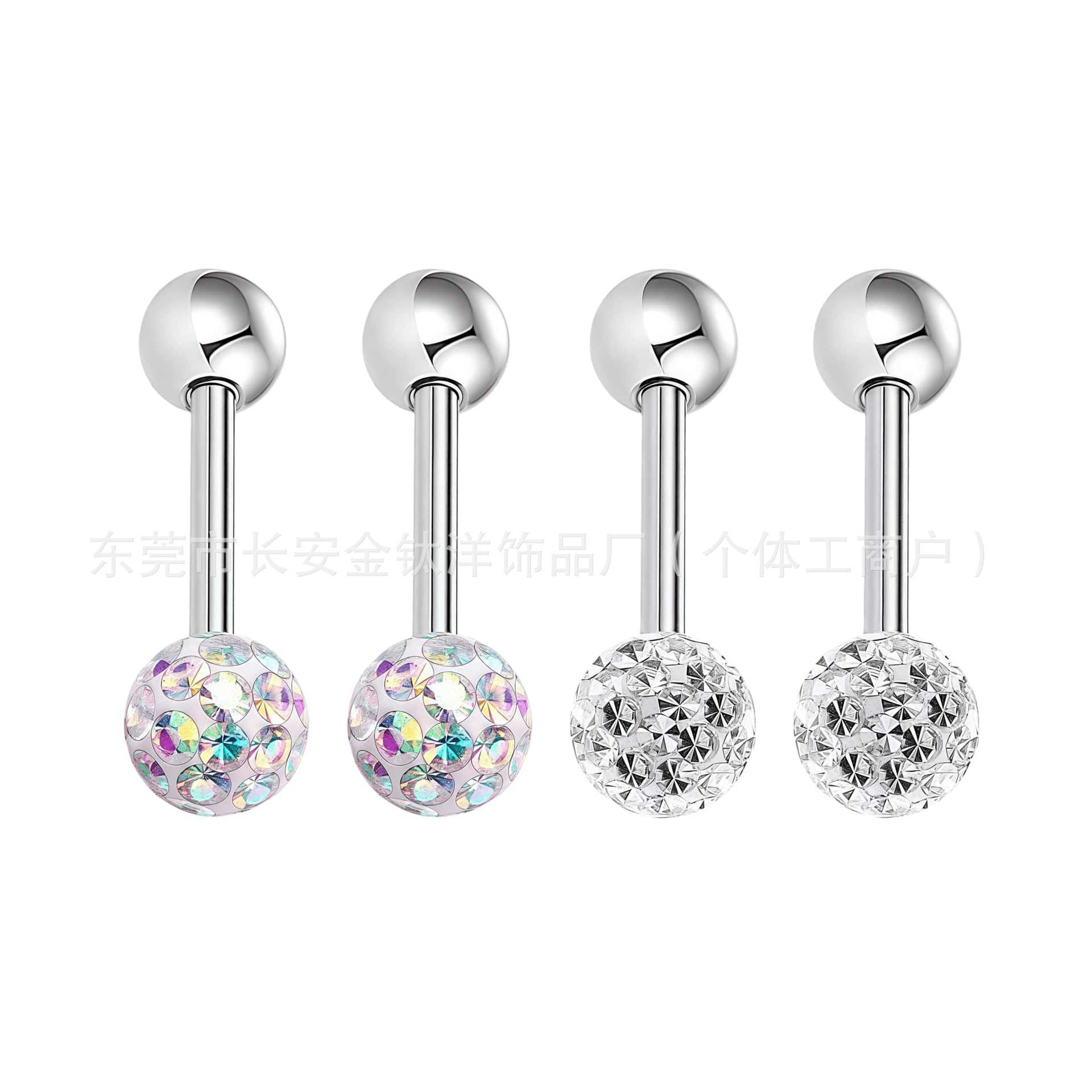 Pointed titanium steel lip stud product view