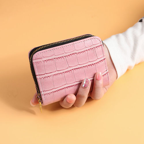 New card holder for women, compact, multi-card slots, large-capacity card holder, anti-degaussing, anti-theft brush, women's two-in-one wallet card holder