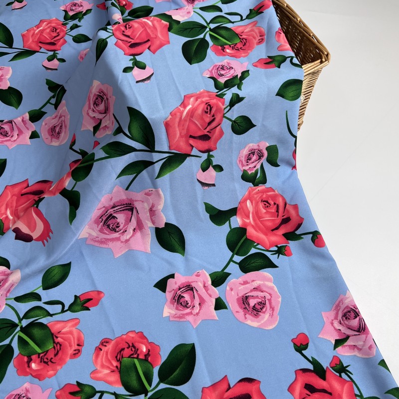 2024 nuevo estilo tela estampada elástica de cuatro lados viajes vacaciones estilo playa pantalones tirantes vestido ropa tela