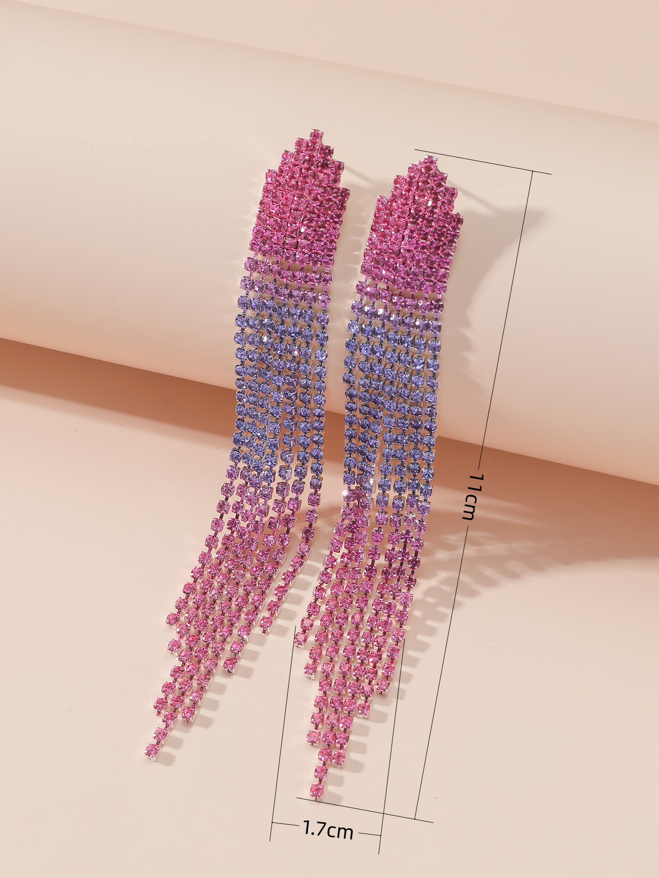 Alloy Ear Needle Material Silver Plated Plating Material 1 Pair Luxurious Geometric Plating Inlay Alloy Rhinestones Silver Plated Earrings