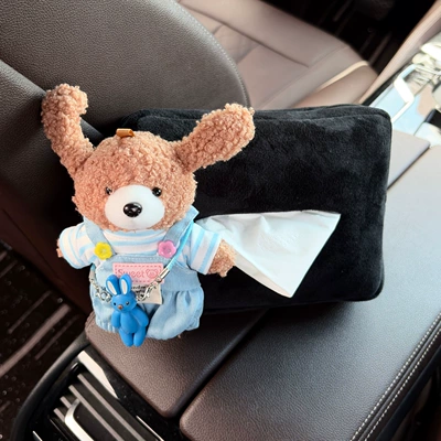 bear plush tissue bag — Car tissue box/set