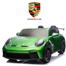 保时捷911儿童电动车四轮宝宝玩具车可坐人小孩遥控汽车双座跑车