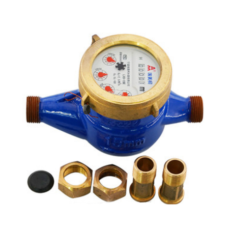 OI20水表国标旋翼式水表家用自来水热水通用滴水表液封铜盖