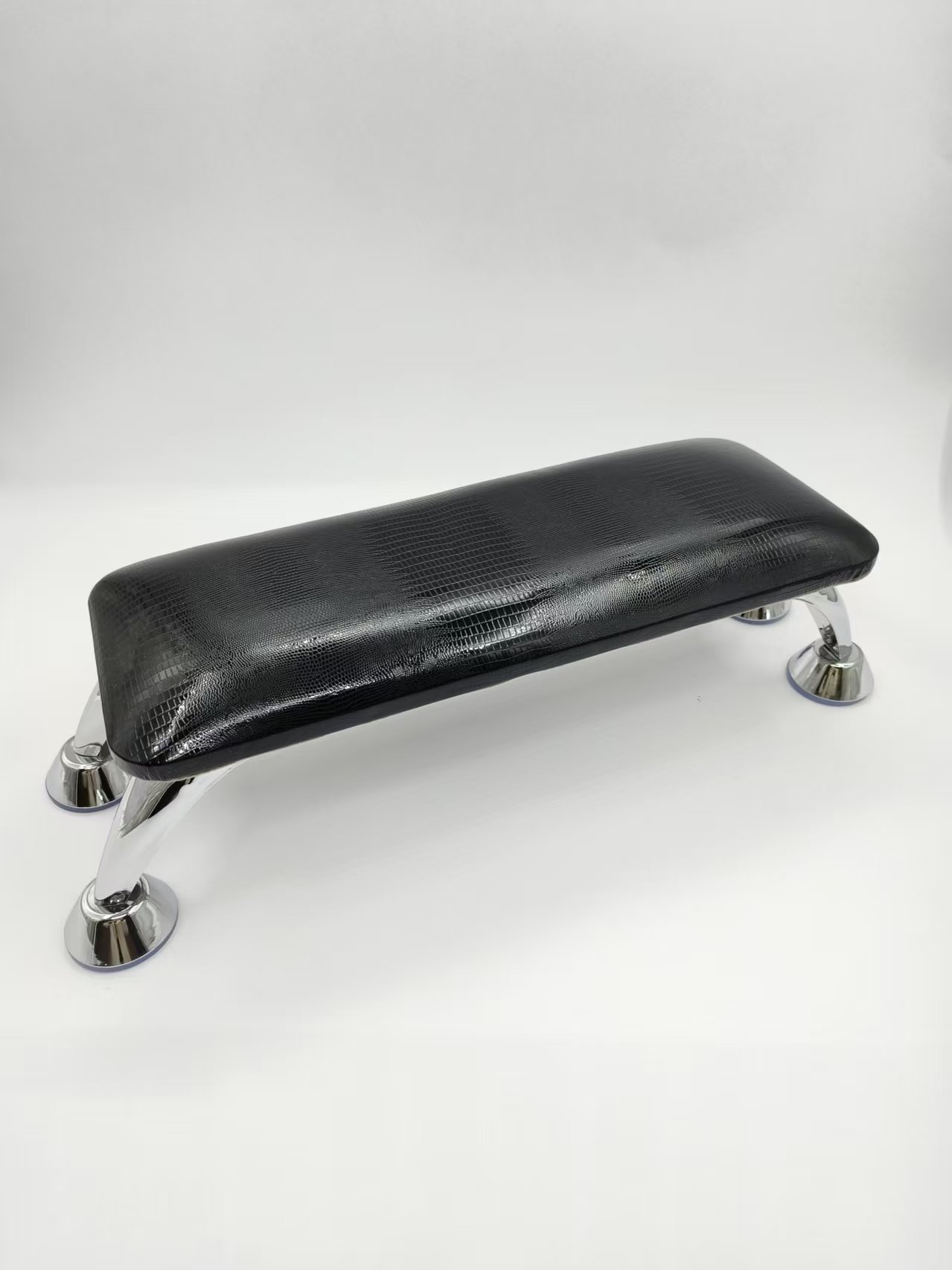 Unidad de manicura transfronteriza, almohada de mano grande brillante de PU, taburetes metálicos europeos, lámpara de fototerapia, almohadilla de mano cómoda especial